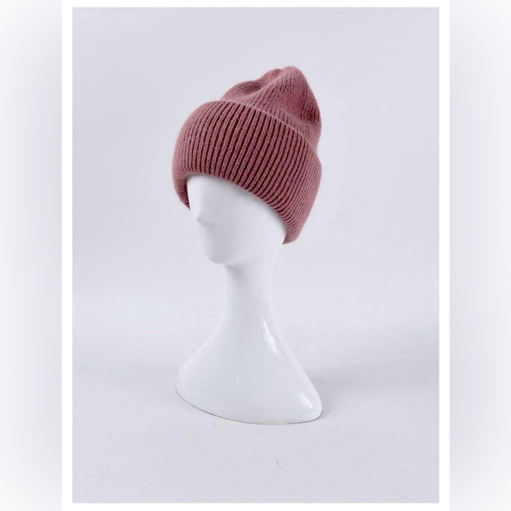 Pissenlit Softest Angora Beanie in Dusty Rose
